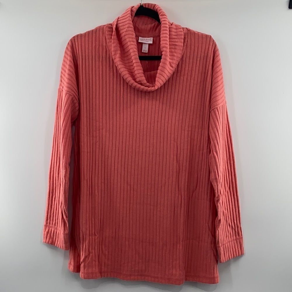 3For$20 maternity Ingrid & Isabel cowl Neck Peach Sweater size :XS